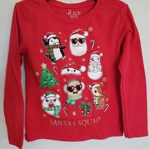 Children's Place 'Santa's Squad' Long Sleeve Tee